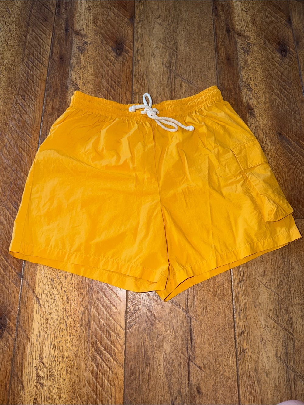 DONNI Cargo Nylon Shorts Yellow Small